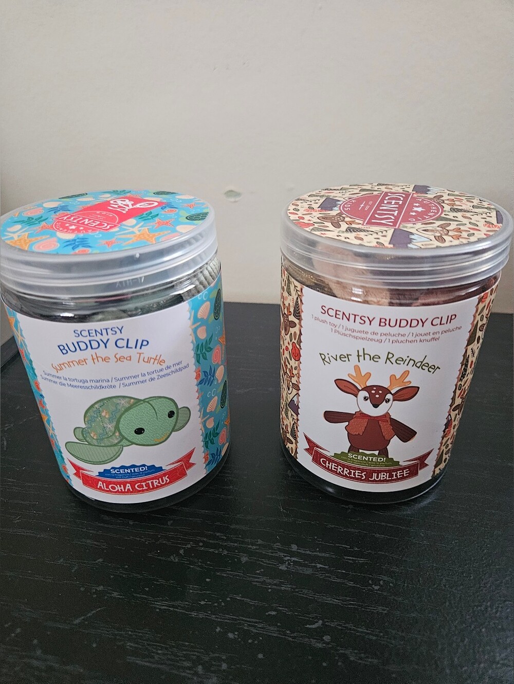 Scentsy Buddy Clip Duo - Green Turtle & Brown Reindeer